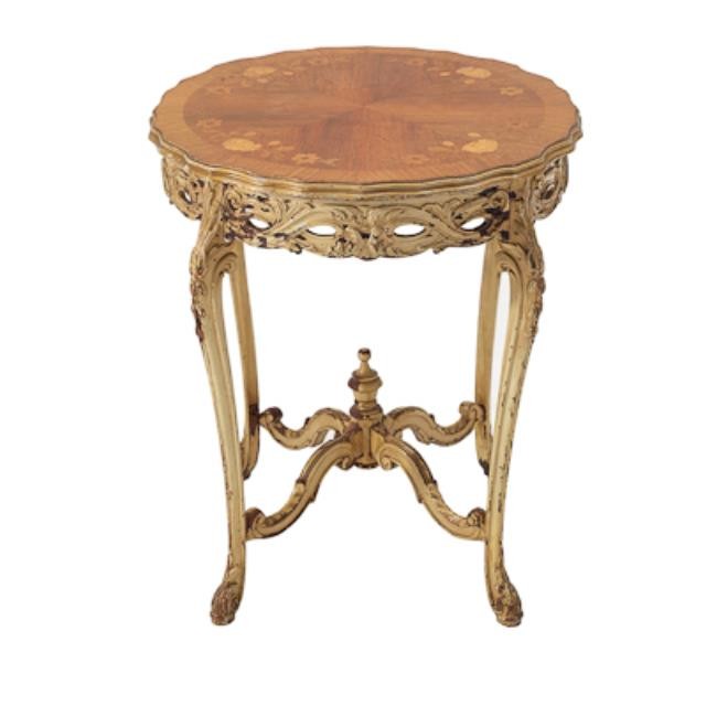 TABLE-END-INLAID FLORAL TOP/FI