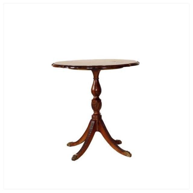 Sm Wood Pedestal Table