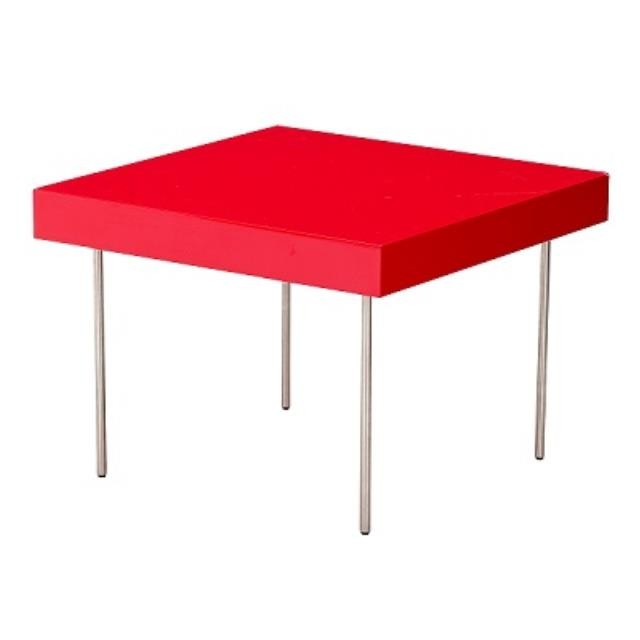 End Table- SQ Red Lacquer