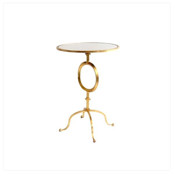 TABLE-END-GOLD-MIRROR TOP-RING