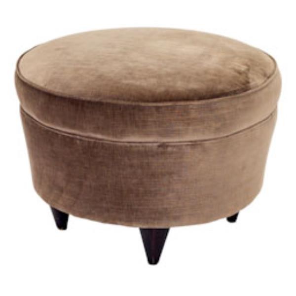 OTTOMAN-25R-BROWN DISTRESSED VE