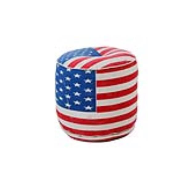 Canvas American Flag Ottoman