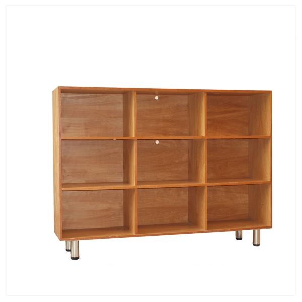 BOOKCASE-RED BIRCH-9 CUBBIE