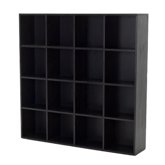 Bookcase-2PC/Blk-16 Cubbies