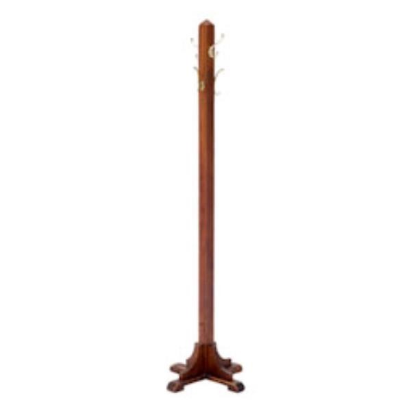 COAT RACK-WALNUT-SQ POST-FANCY