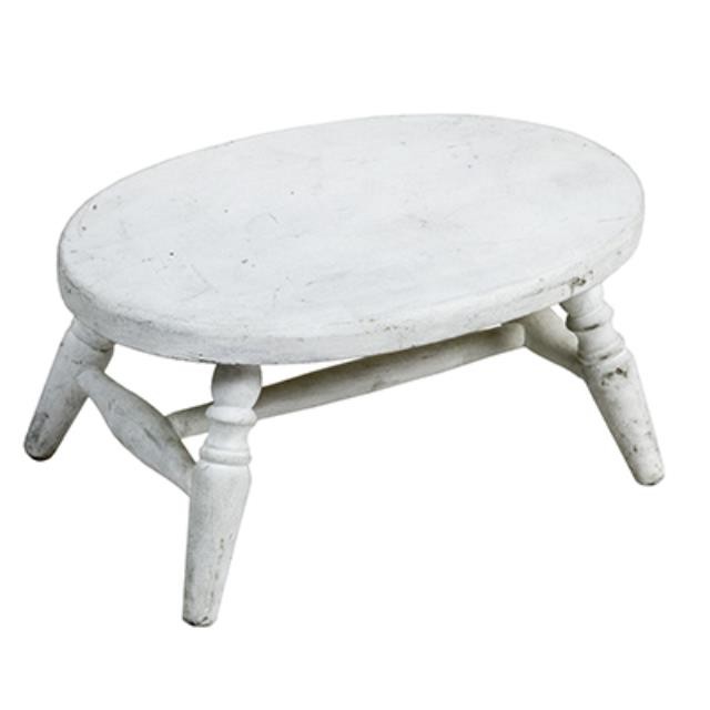 Whitewashed Foot Stool