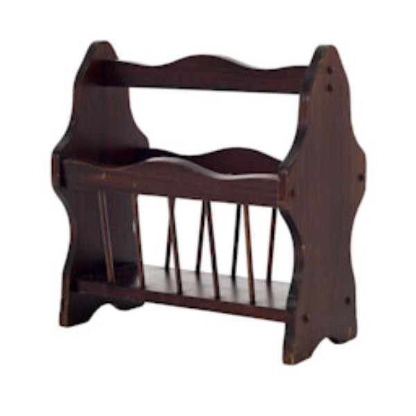 MAGAZINE RACK-MAHOGANY