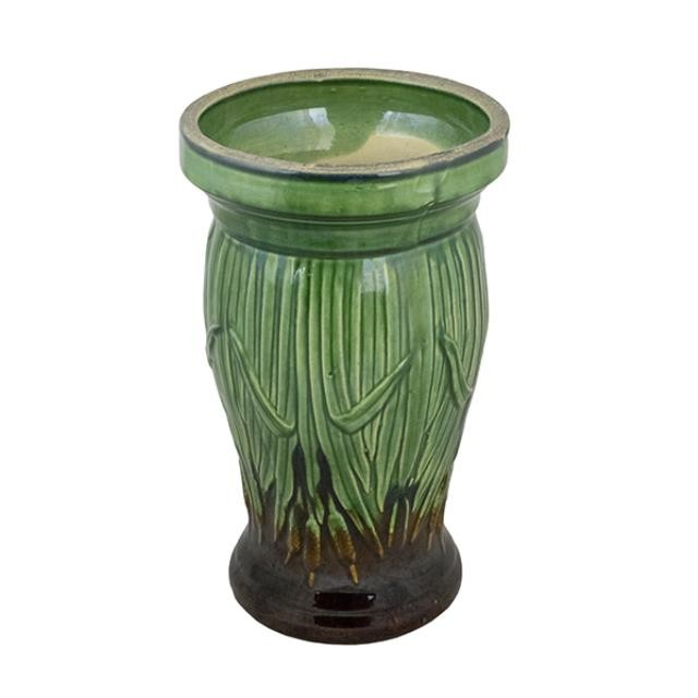 UMBRELLA STAND-Ceramic/Green Blades of Grass