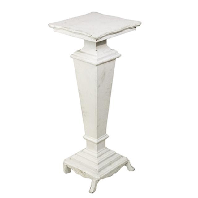 PLANT STAND-Distressed White