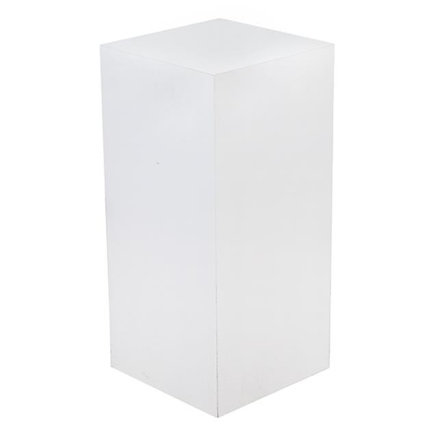 PEDESTAL- 14"SQ x 30"H Matte White Laminate