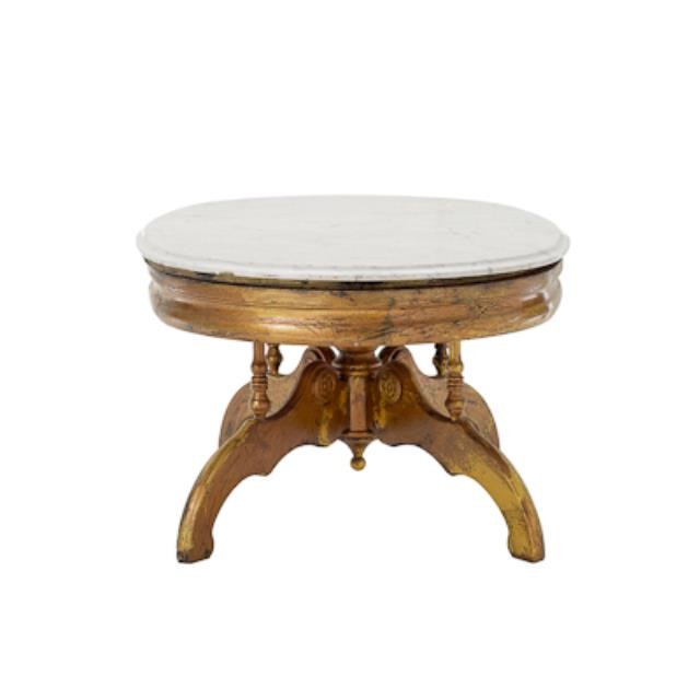 TBLCOFFEE GOLD OV FAUX MARBLE TOP