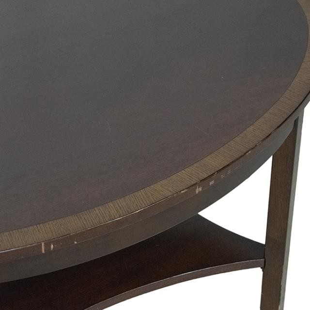 Coffee Table-Oval-Lighter Stain on Edge