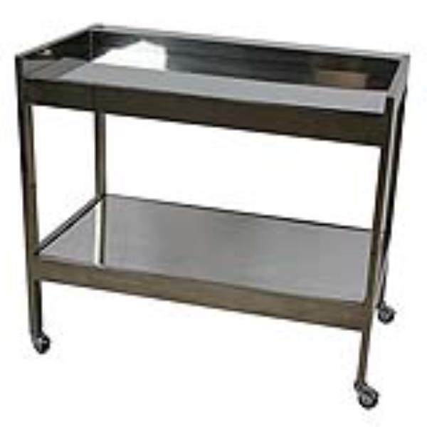 Bar Cart Chrome 2 Shelves