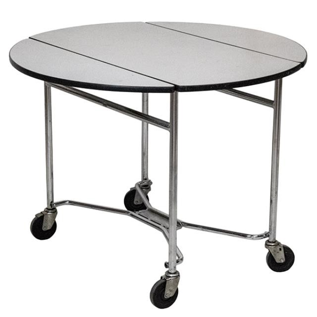 TABLE-Biforated Room Service Table W/Locking Casters