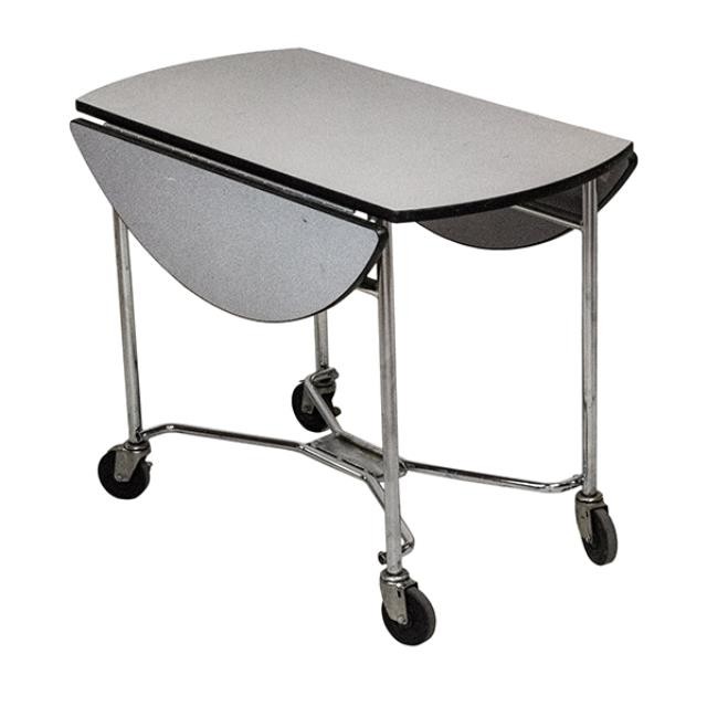 TABLE-Biforated Room Service Table W/Locking Casters