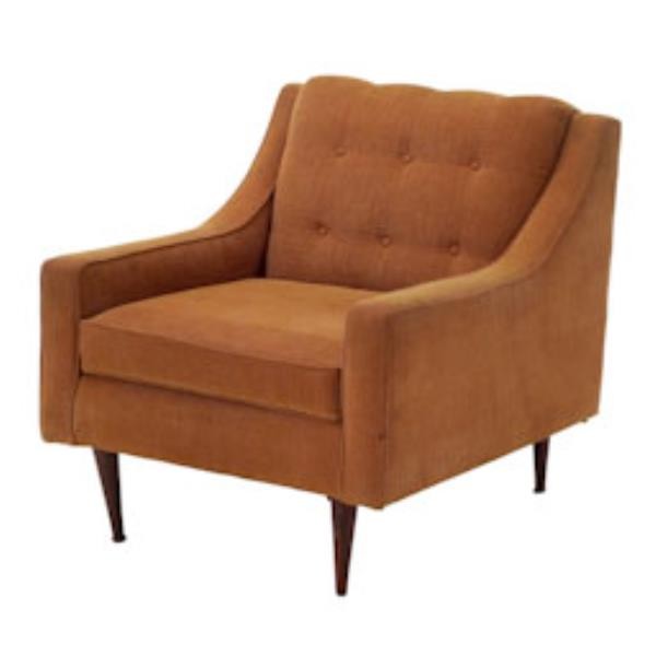 CHAIR-CLUB-ORANGE NUBBY