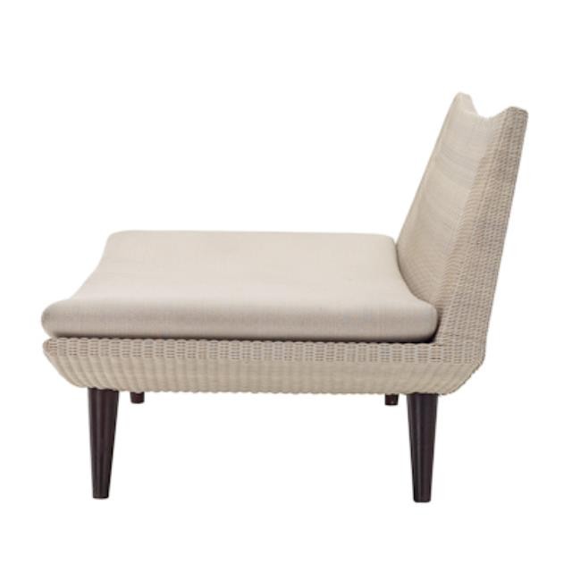 CHAIR-CREAM WICKER-BEIGE LINEN