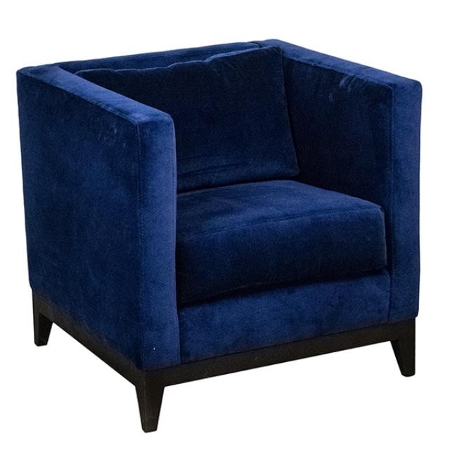 CHAIR-Contemporary Club-Navy Velvet