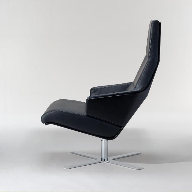 CHAIR-CLUB-BLACK LEATHER-HIGHB