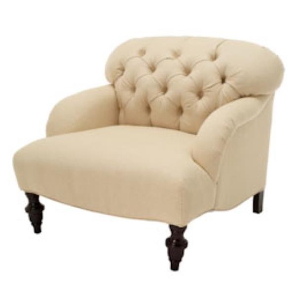 CHAIR-CLUB-LINEN-TUFTED BACK-D