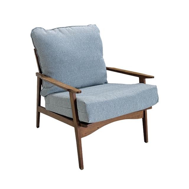 Wooden Arm Chair w/Cushions