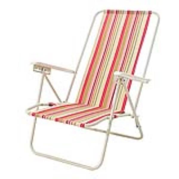 CHAIR-BEACH-STRIPED W/ CANOPY