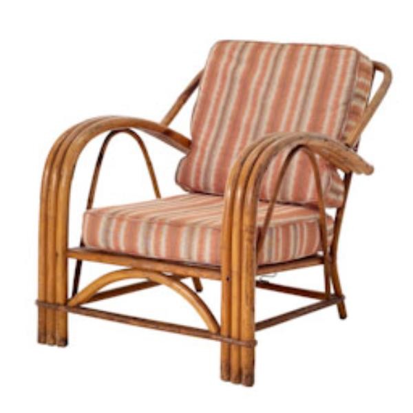 CHAIR-RATTAN W/FLORAL