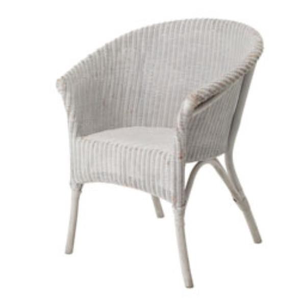 CHAIR-WHITE- VINTAGE LLOYD LOOM