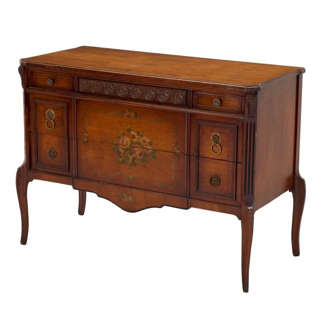 CHEST-WALNUT-3DWR-PTD ROSES-45