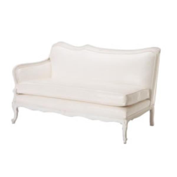 CHAISE-LAF-WHT VINYL-WD FRAME