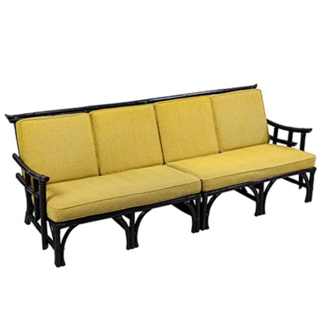 Settee-RAF Dark Bamboo-Yellow