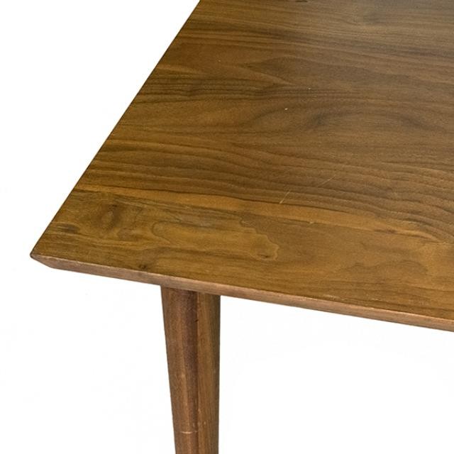 DINING TABLE-Mid Century Mondern/Walnut W/Round Leg