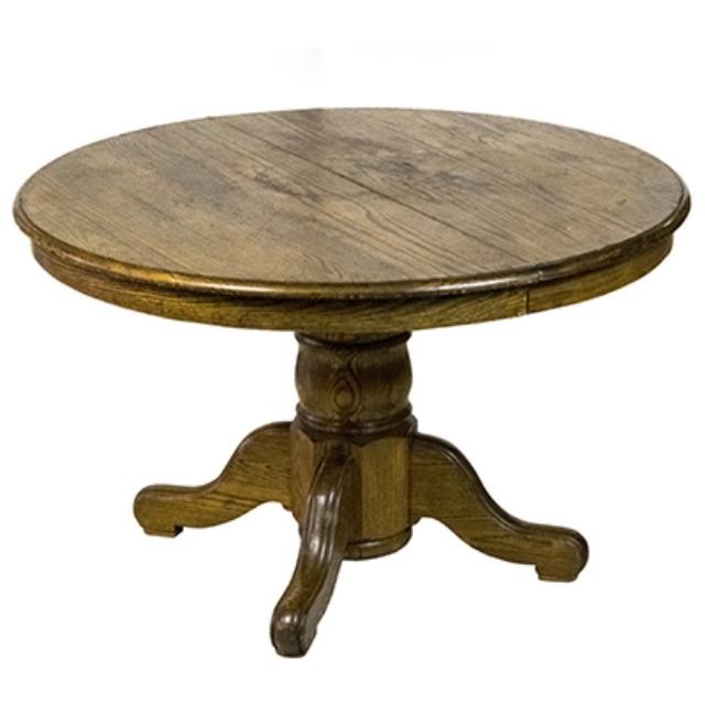 TABLE-DIN-OAK-48"D-PEDESTAL-TA