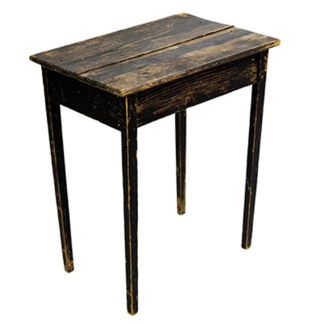 TABLE-FARM-BLACK DISTRESSED