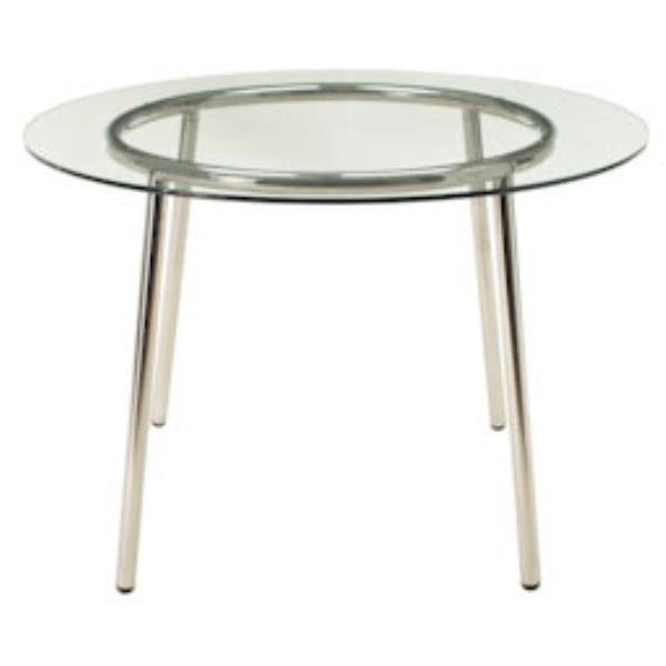 TABLE-DINING-41"RND-GLASS TOP