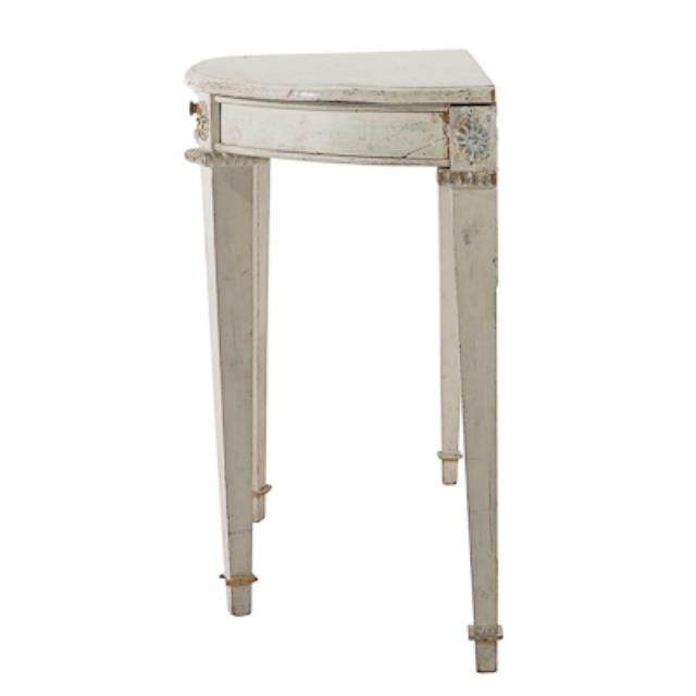 TABLE-CONSOLE-WHT WASH-HALF MO