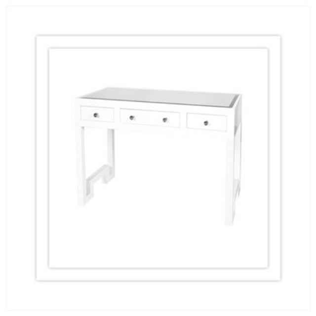 DRESSER-WHITE LACQUER-3 DRAWER