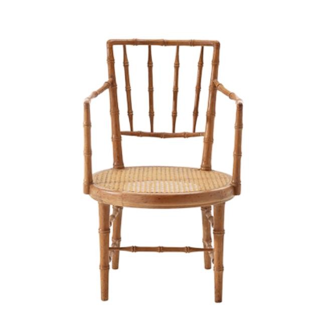 CHAIR-ARM-FAUX BAMBOO W/CANE S