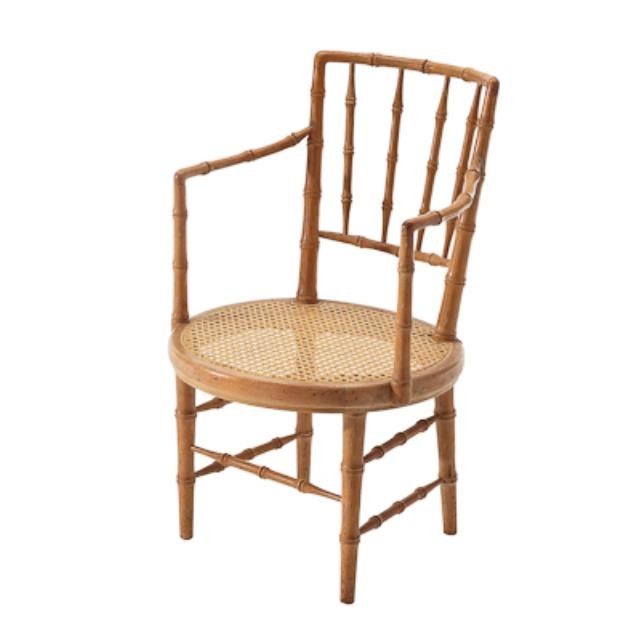 CHAIR-ARM-FAUX BAMBOO W/CANE S