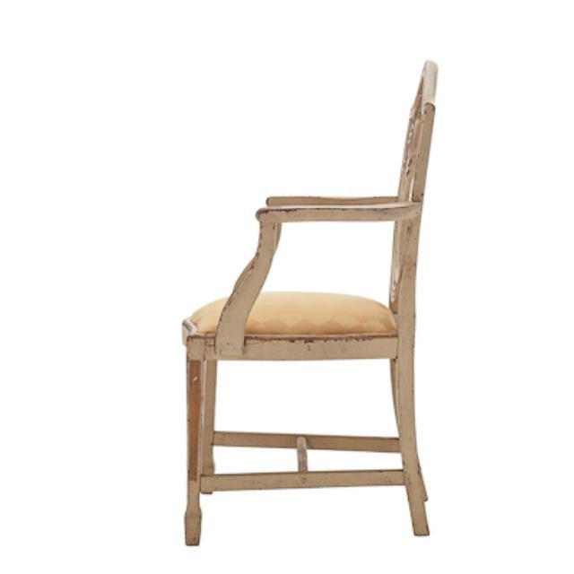 CHAIR-ARM-CREAM ANTIQUED H