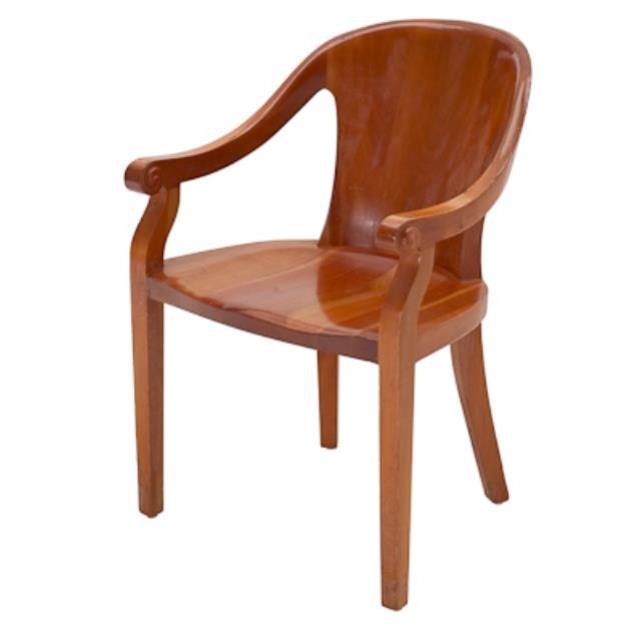 CHAIR-ARM MOLDED CHERRY WOOD