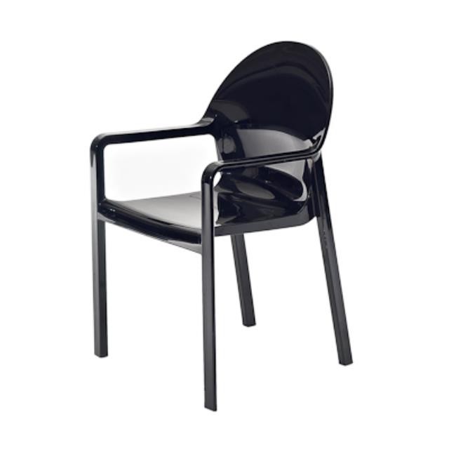 CHAIR-ARM-TOSCA-BLACK 25"x21"x