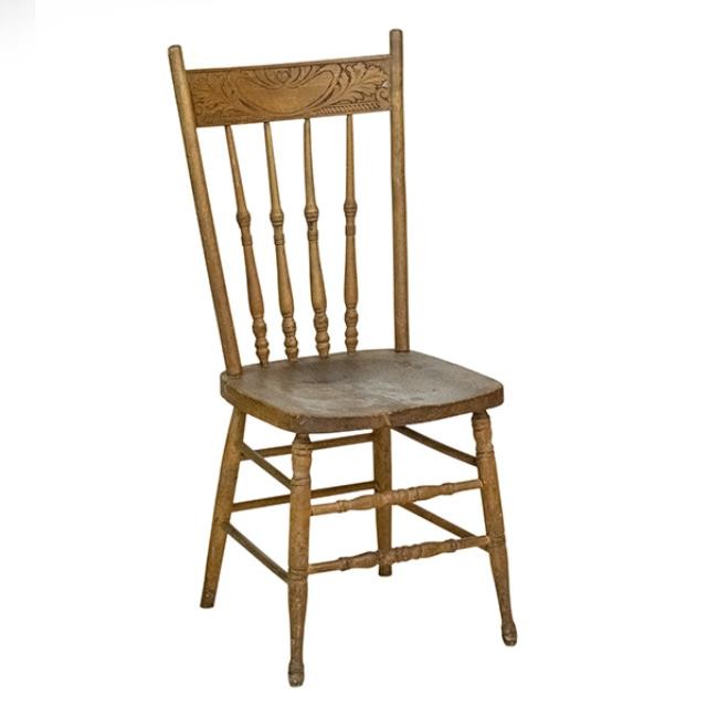 CHAIR-SIDE PINE PRESSBACK SPIN