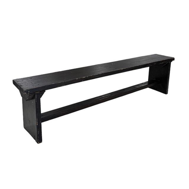 BENCH-DARK DISTRESSED WOOD