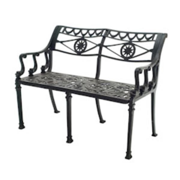 BENCH-BLK METAL W/3DOLPHI