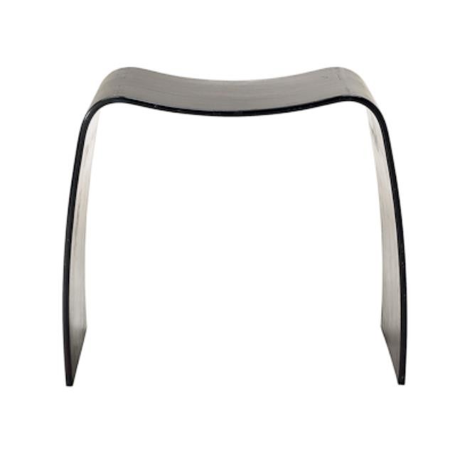 BENCH-12X18-BLK WD-CURVED SEAT