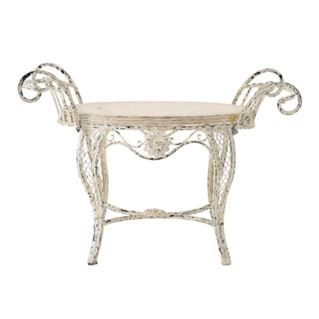 BENCH-SCROLL-WHITE-DISTRESSED