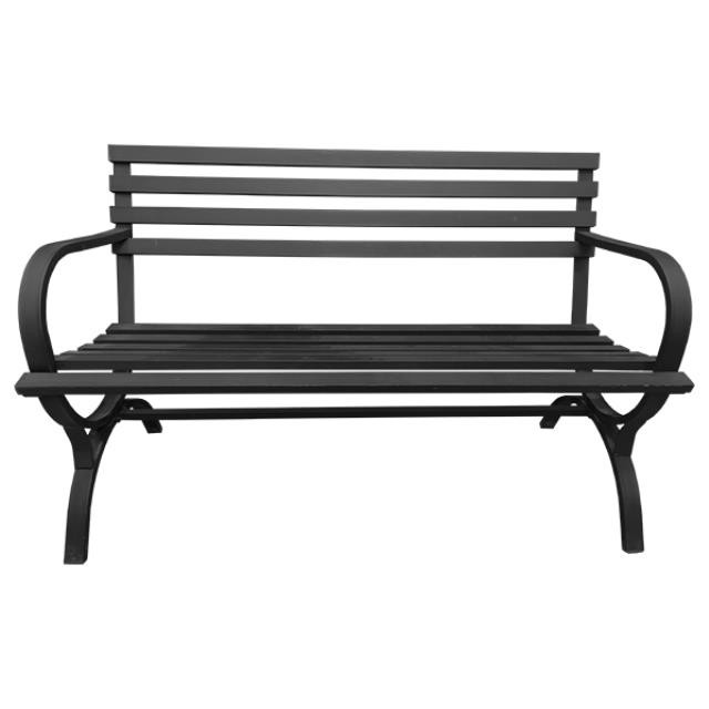 PARK Bench-49" Black Plastic