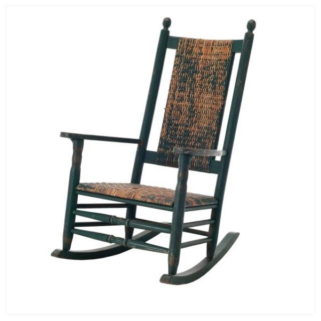 CHAIR-ROCKING-WOVEN SEAT