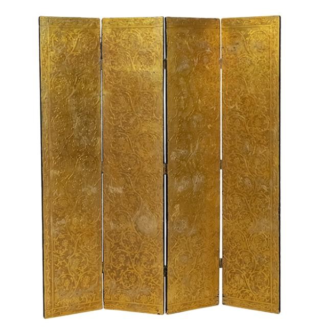 SCREEN-4 PANAL-WOOD/GOLD